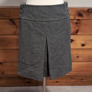 J. Crew Gray Pencil Skirt Knee-Length Pleated